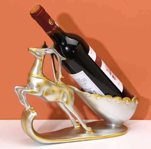 Creative European Style Deer Wine Rack Decor Shelf