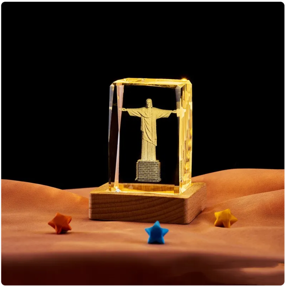 Buddha Crystal Cube Ornament