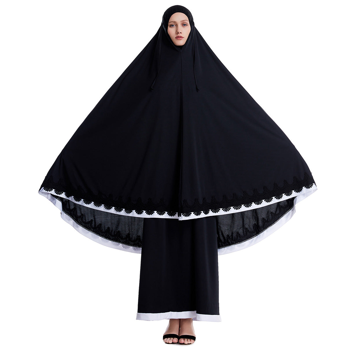 Muslim Women's Two-Piece Ethnic Outfit with Robe
