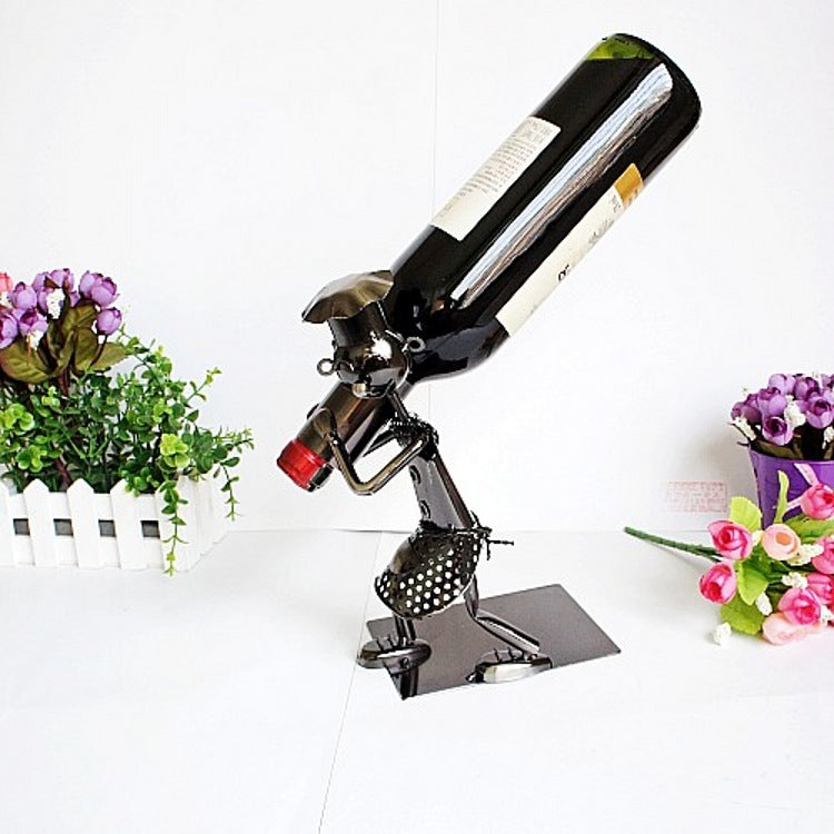 "Little Ghost Wine Rack - Collectible Iron Decor"