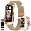 Smart Watch (Answer/Make Calls) for Women 1.58" AMOLED Smartwatch for Android iPhone Activity Tracker with Blood Pressure Heart Rate Sleep SpO2 Monitor 100+ Sports IP68 Fitness Tracker (Gold)