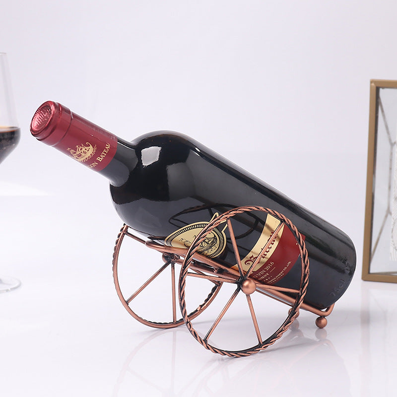 Iron Wine Rack with Bicycle Design for Display