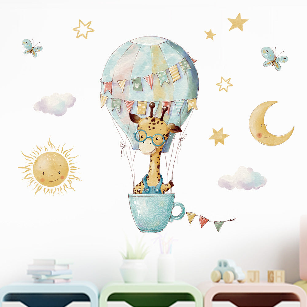 Cute Cartoon Animal Wall Stickers for Kids' Rooms