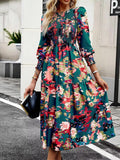 Women's Long Sleeve Printed Dress