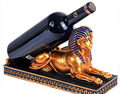 Egyptian Lion-Head Wine Rack and Art Piece