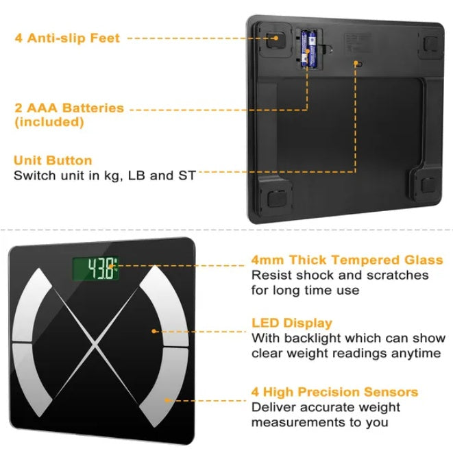Intelligent Body Composition Scale Fat Monitor