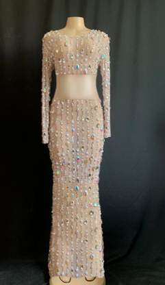 Rhinestone Short Party Dress for Women's Birthday