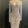 Rhinestone Short Party Dress for Women's Birthday