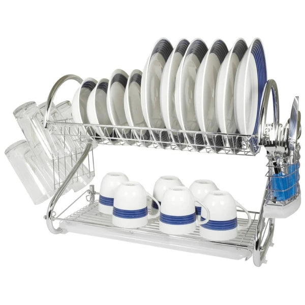 Better Chef 16  2-Level Chrome-Plated S-Shaped Dish Rack