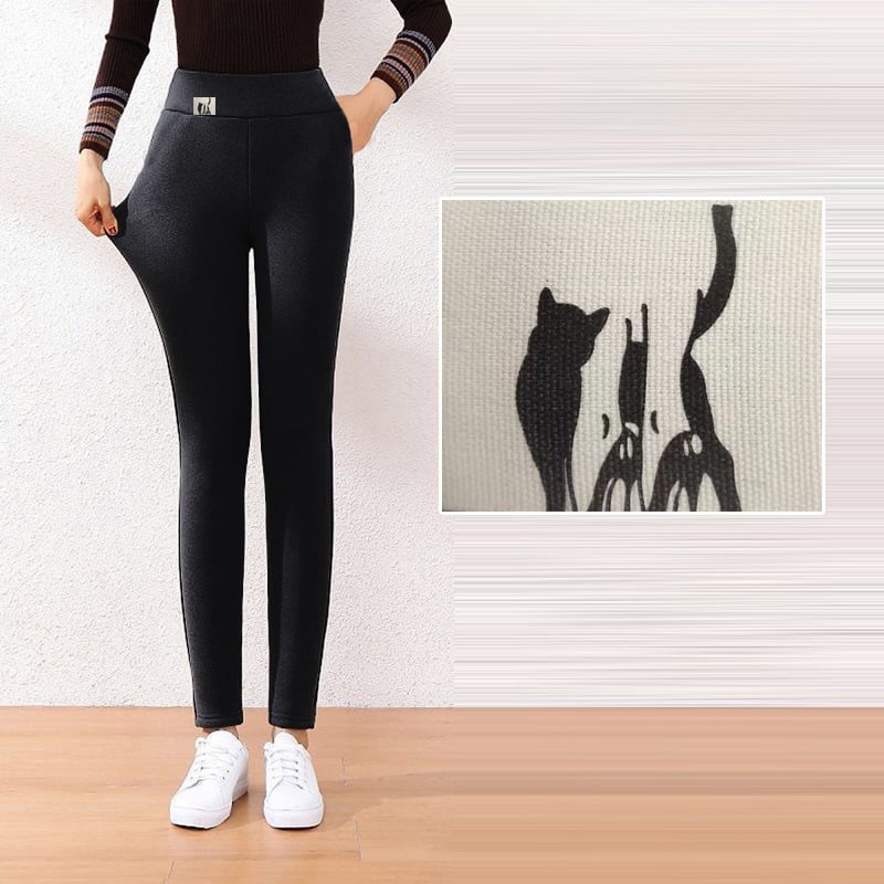 Women's High-Waisted Warm Tight-Fitting Pants