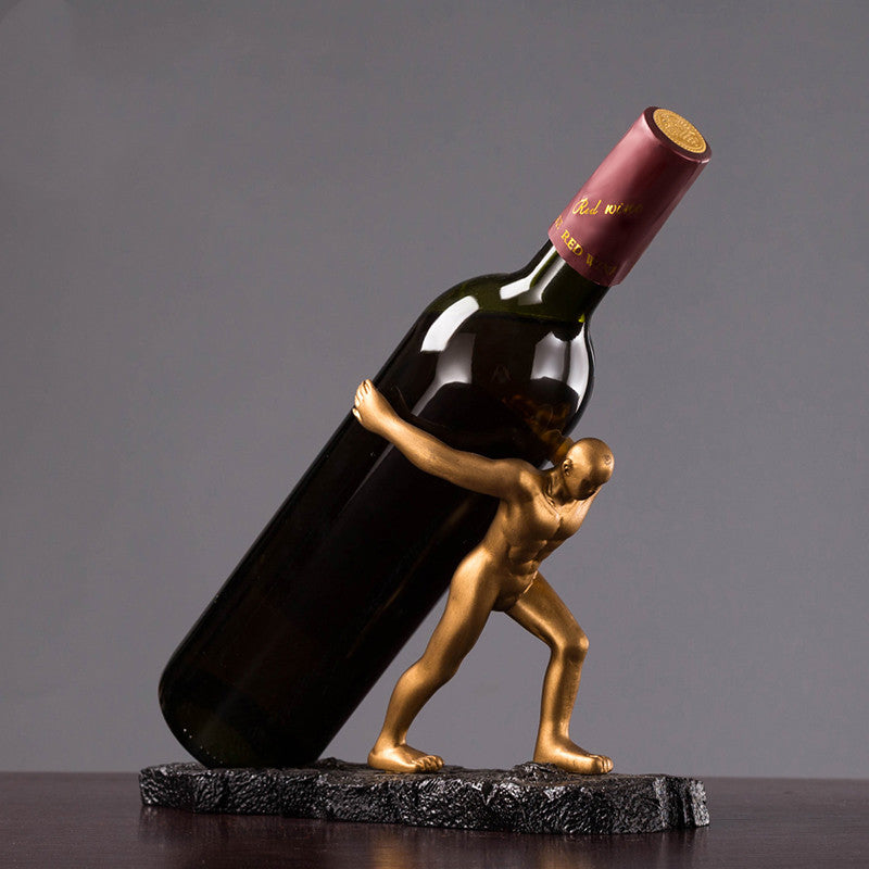Wine Rack Decorative Piece for Cabinet Display