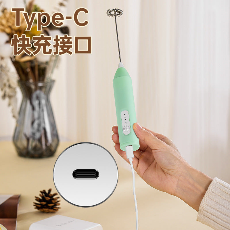 Electric Mini Milk Frother and Whisk Mixer