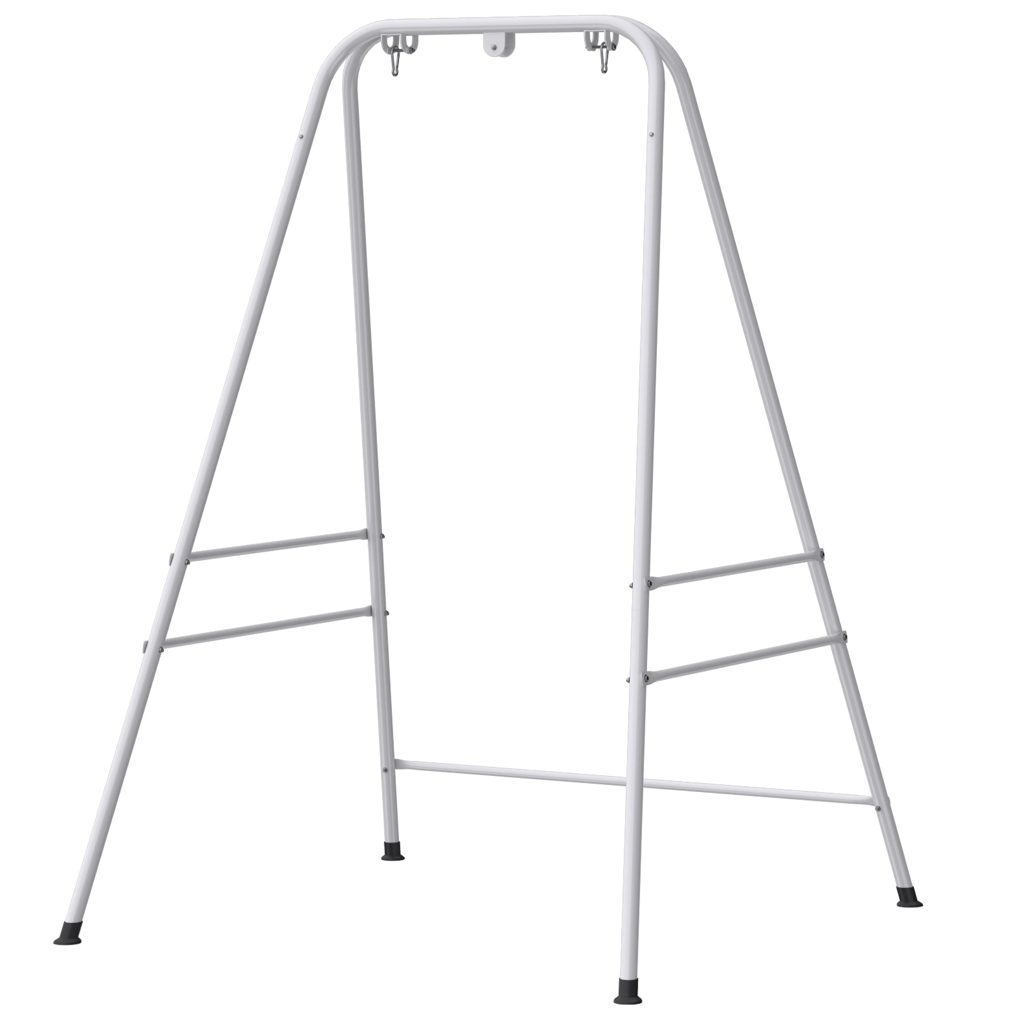 Hammock Chair Stand  Indoor and Outdoor Use with Anti-Slip Foot Pads, 2 Carabiners, White