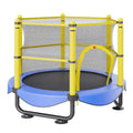 5FT Trampoline For Kids, 60" Indoor Outdoor Trampoline With Safety Enclosure Net, Basketball Hoop And Ocean Balls, Mini Toddler Recreational Trampoline Birthday Gifts For 3+ Years Kids