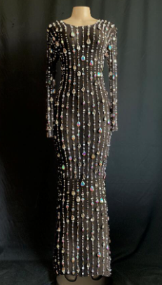 Rhinestone Short Party Dress for Women's Birthday