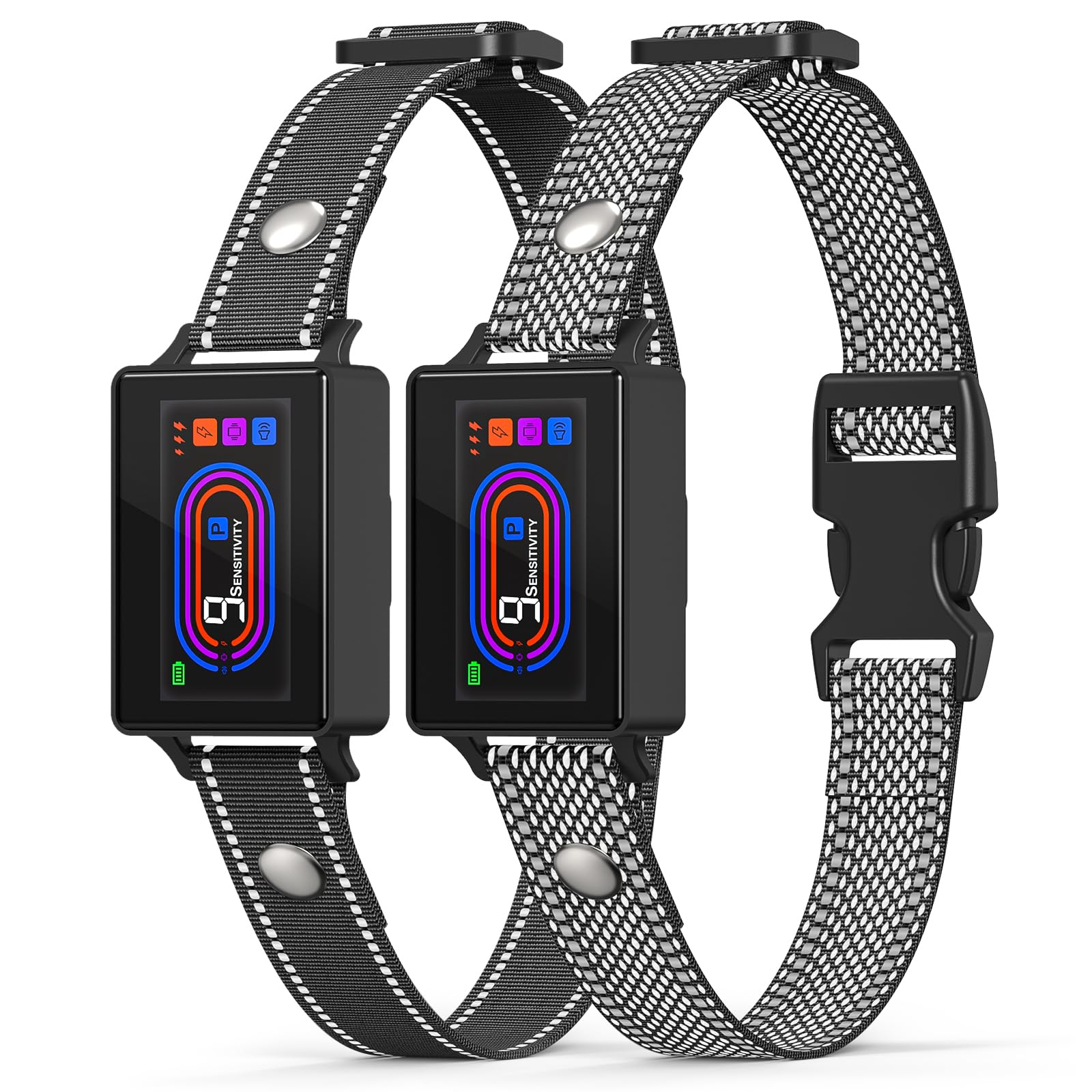 2 Pack Dog Bark Collar 2025 Bark Collar for Small Medium Large 5-130 lbs Dogs - Smart Rechargeable Anti-Barking Training Collar with 10 Adjustable Sensitivity-Bark Collar with Beep Vibratio