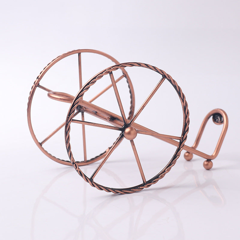 Iron Wine Rack with Bicycle Design for Display
