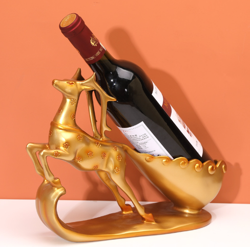 Creative European Style Deer Wine Rack Decor Shelf