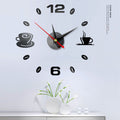 Stylish Acrylic Mirror Wall Clock - 3D Square Design
