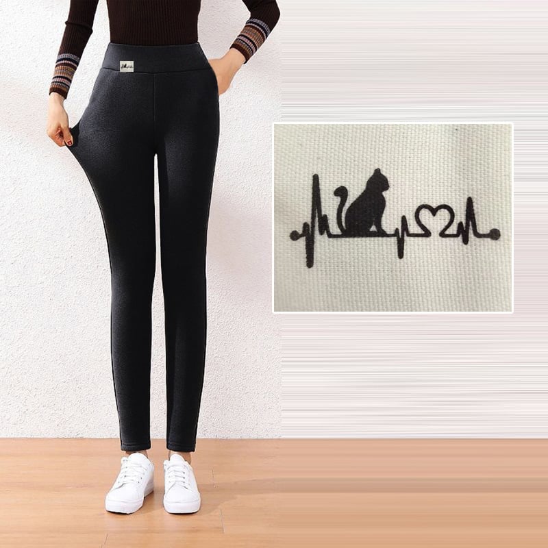 Women's High-Waisted Warm Tight-Fitting Pants