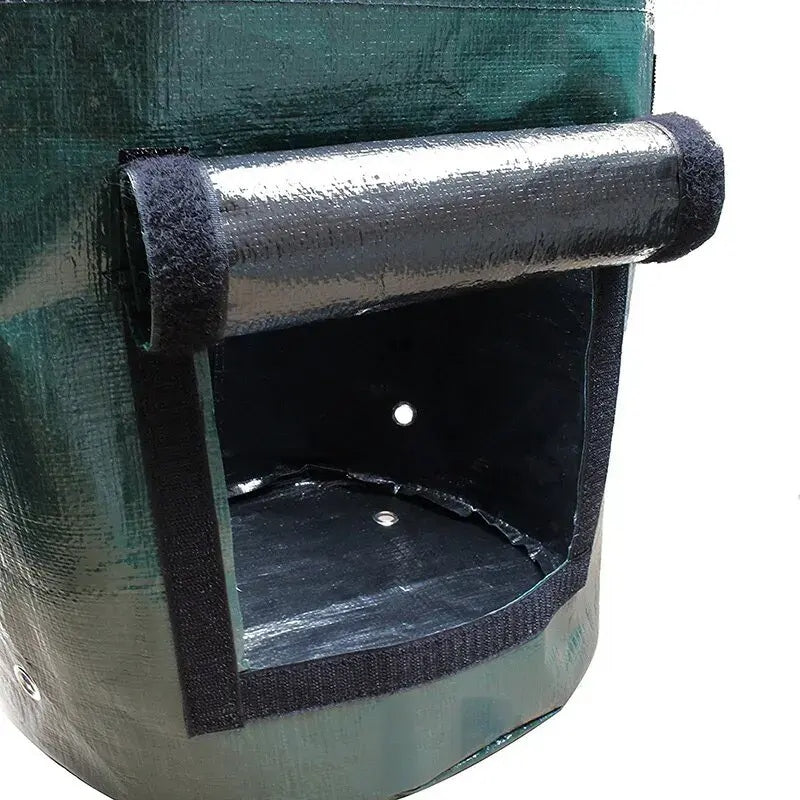 10 Gallon -6 Pack Potato Grow Bags, Heavy Duty PE Fabric Pots With Flap And Handles, Green Planter Bags For Potato Vegetables Outdoor Garden, For All Plants Growing