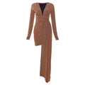 2023 Fashion Long Sleeve V-Neck Bodycon Dress for Women