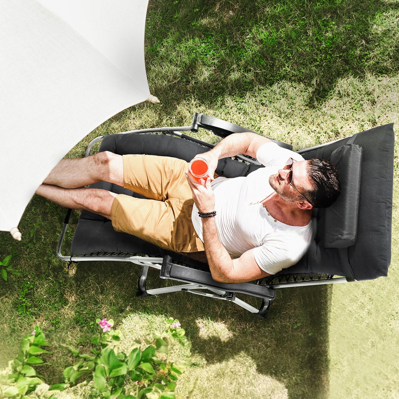 Zero Gravity Chair 33" Zero Gravity Recliner Lounge Chair Indoor & Outdoor