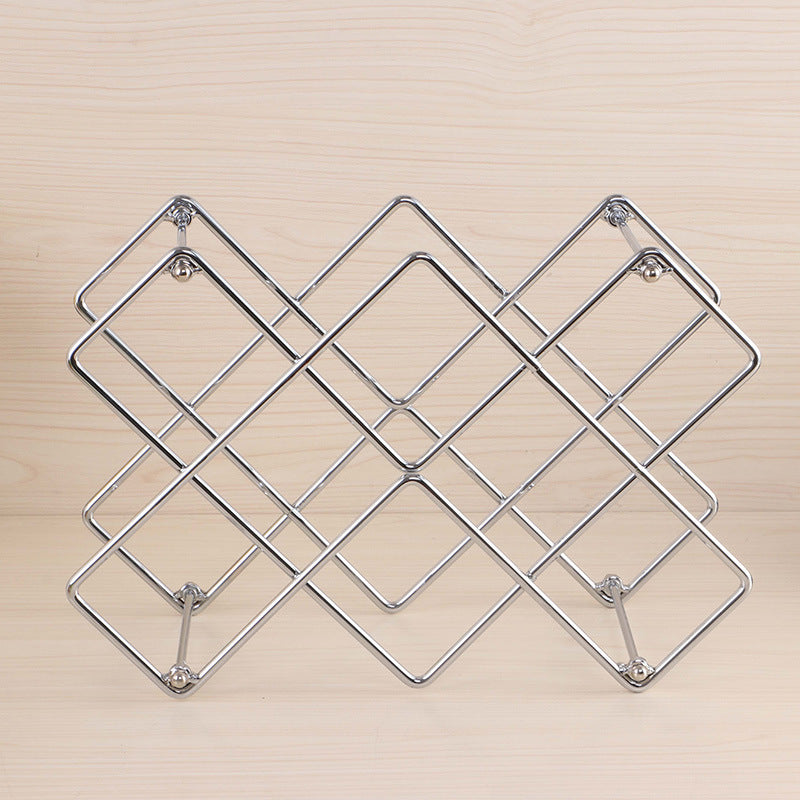 Metal Honeycomb Wine Rack - Iron Art Wine Holder