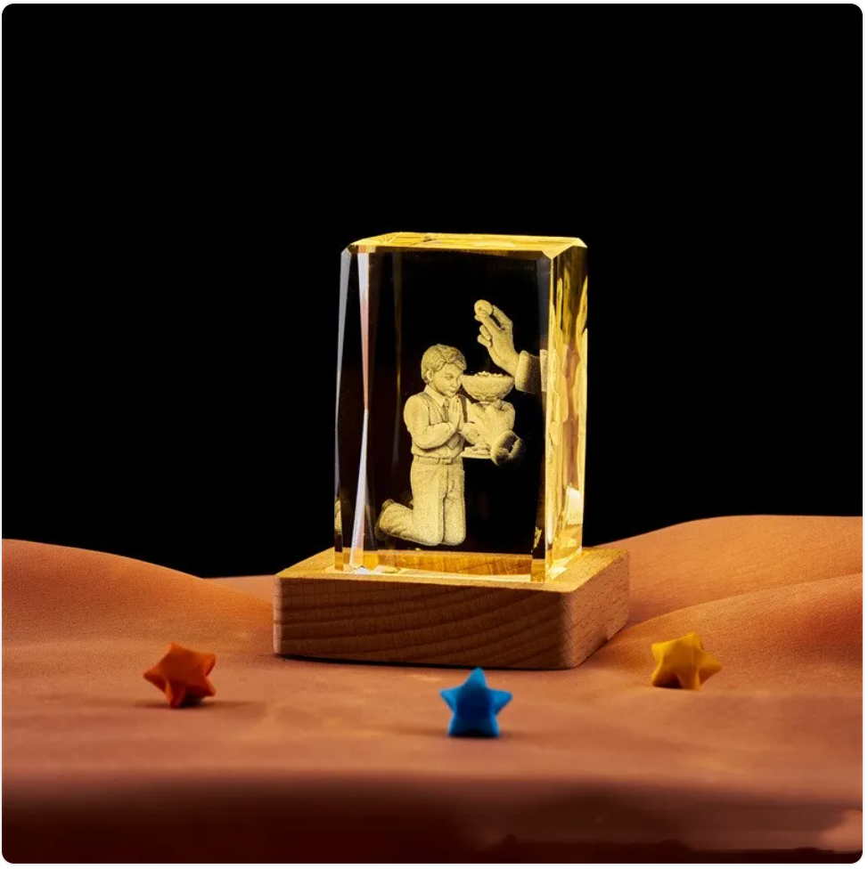 Buddha Crystal Cube Ornament