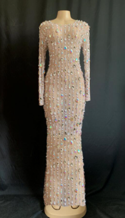 Rhinestone Short Party Dress for Women's Birthday