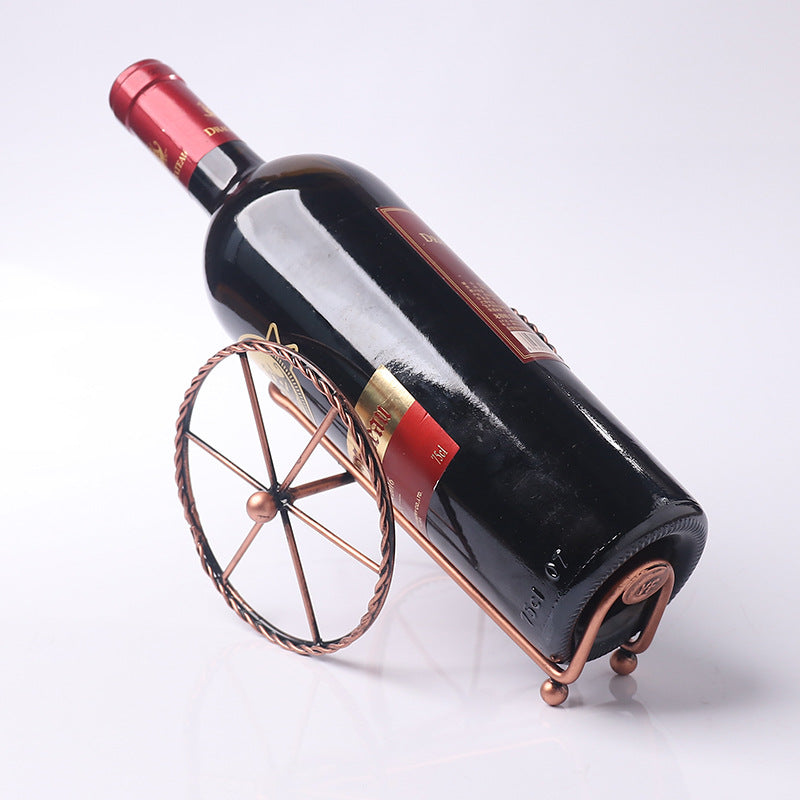 Iron Wine Rack with Bicycle Design for Display