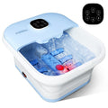 Electric Collapsible Foot Spa With Heat, Foot Massager With 16 Massage Rollers & Bubble, Foot Bath Massager For Home Use,Remote Control
