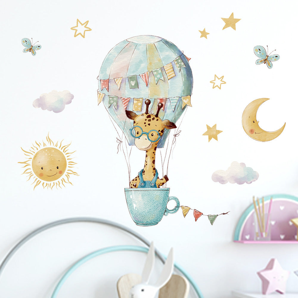 Cute Cartoon Animal Wall Stickers for Kids' Rooms