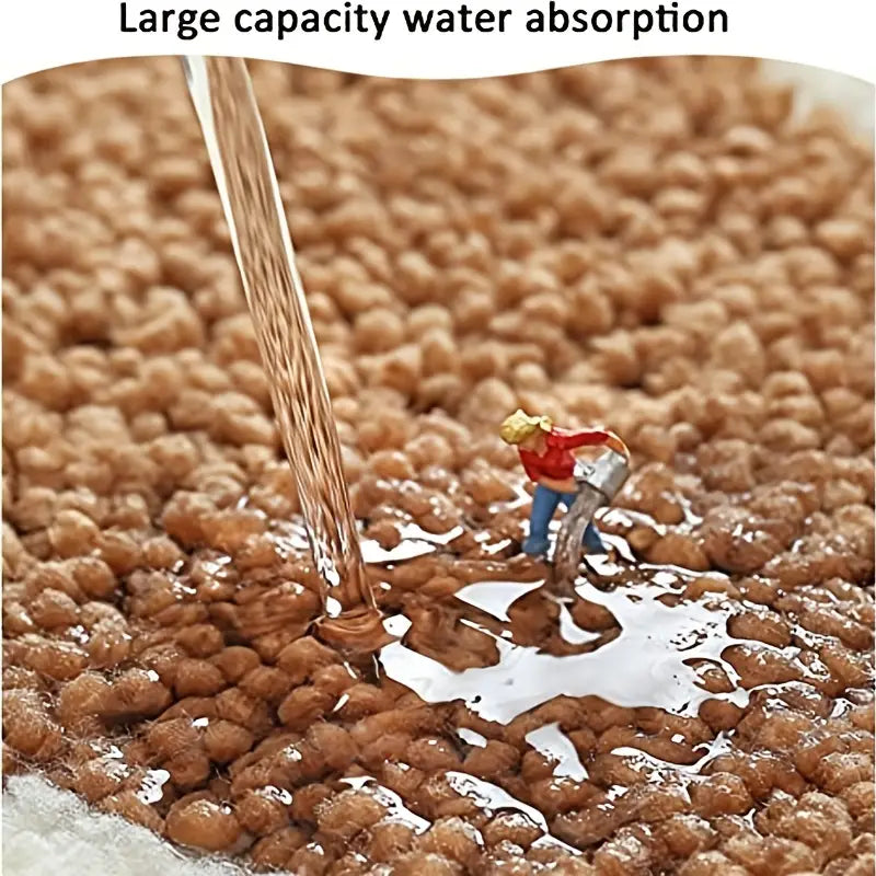 Water Absorbent Non-Slip Soft Microfiber Bath Mat