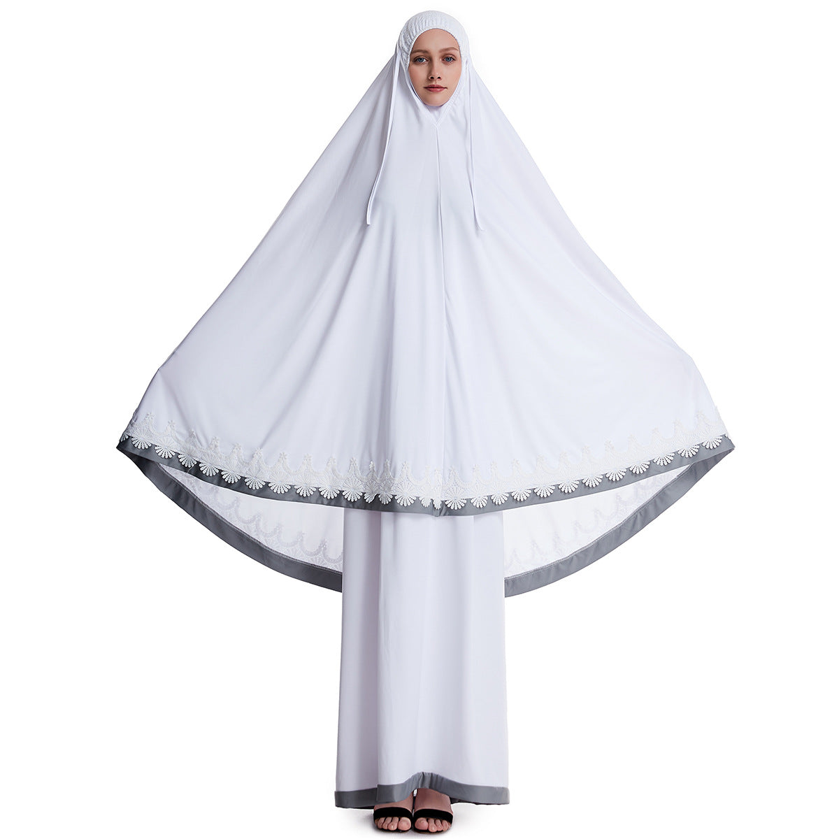 Muslim Women's Two-Piece Ethnic Outfit with Robe