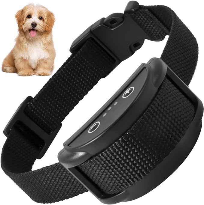Generic Dog Bark Collar，Rechargeable Smart Collar， Bark Collar for Small Medium Mini Dogs，Anti Barking Training Collar with 5 Adjustable Sensitivity Beep Vibration Shock (Dark Black)