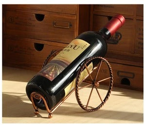 Iron Wine Rack with Bicycle Design for Display