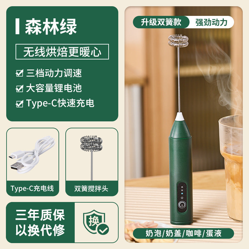 Electric Mini Milk Frother and Whisk Mixer
