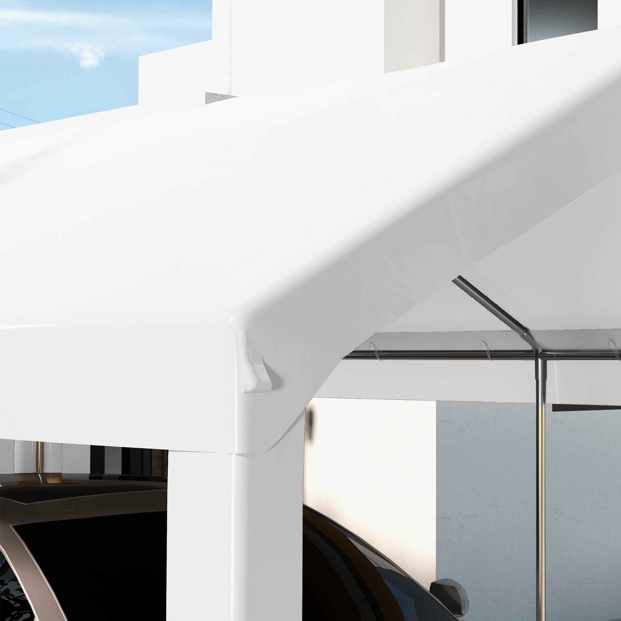 10 x 20ft Carport Roof, UV Resistant Canopy Replacement, Fits 84C-378V00 and 84C-206 Series, White