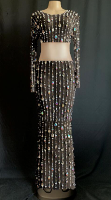 Rhinestone Short Party Dress for Women's Birthday