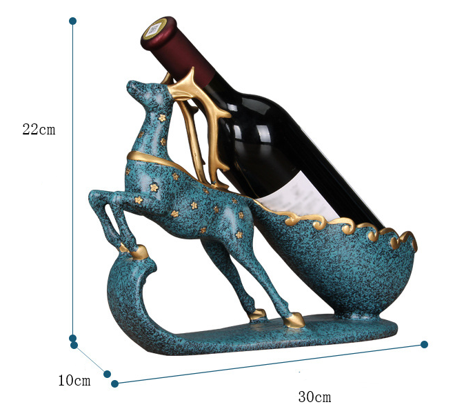 Creative European Style Deer Wine Rack Decor Shelf