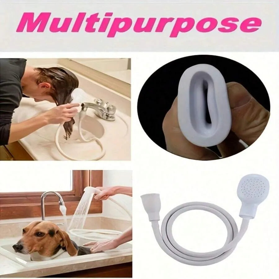 Portable Handheld Faucet Sprayer, Easy To Install Faucet Adapter, Shower Head For Shampooing And Pet Bathing, Durable ABS Material, Ideal For Home, Travel And RV Use