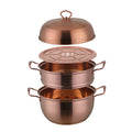 Large-Capacity Double-Layer Stainless Steel Steamer