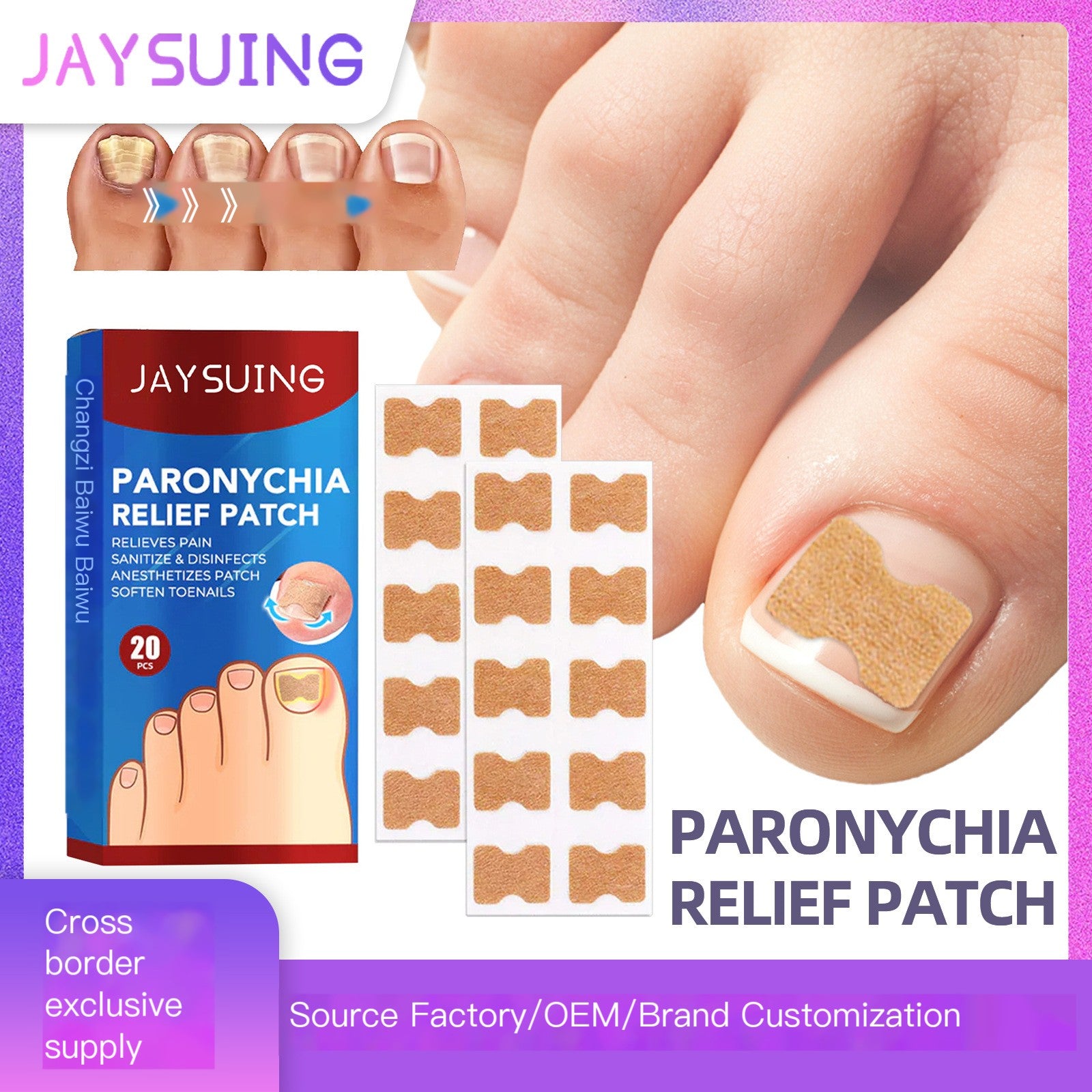 Jaysuing Nail Care Patches for Thickened Toenails