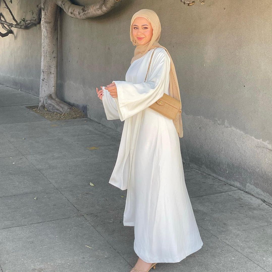 Women's Solid Color Two-Piece Muslim Outfit