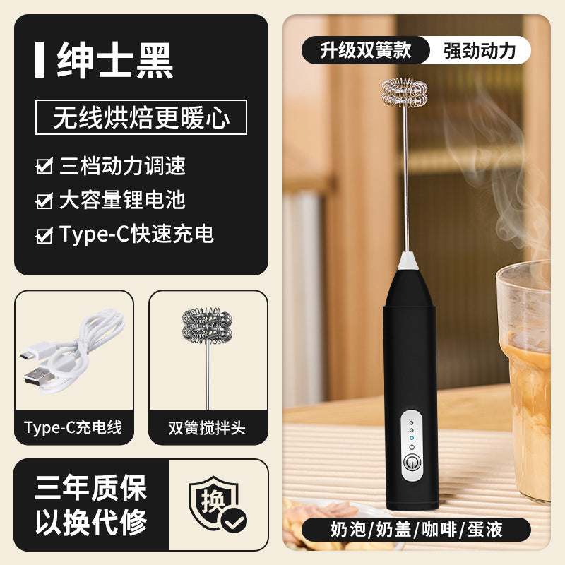 Electric Mini Milk Frother and Whisk Mixer