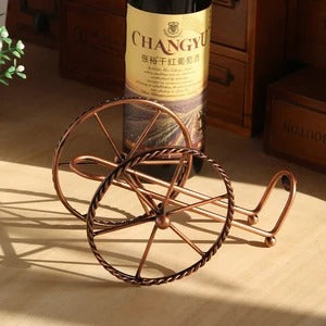 Iron Wine Rack with Bicycle Design for Display