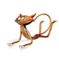Modern Metal Yoga Cat Wine Rack Home Decoration Craft