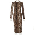 Women's Long Sleeve Sexy Printed Bodycon Dress