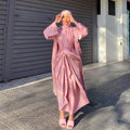 Women's Solid Color Two-Piece Muslim Outfit